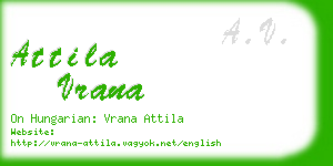 attila vrana business card